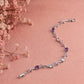 Moonlit Vine Blossom Bracelet | Silver Floral Crystal Bracelet