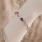 Moonlit Vine Blossom Bracelet | Silver Floral Crystal Bracelet