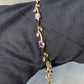 Rosé Vine Blossom Bracelet | Pink Crystal Floral Bracelet