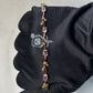 Rosé Vine Blossom Bracelet | Pink Crystal Floral Bracelet