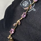 Rosé Vine Blossom Bracelet | Pink Crystal Floral Bracelet