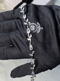 Elegant White Zircon Vine Bracelet | Silver-Tone Bracelet for Women