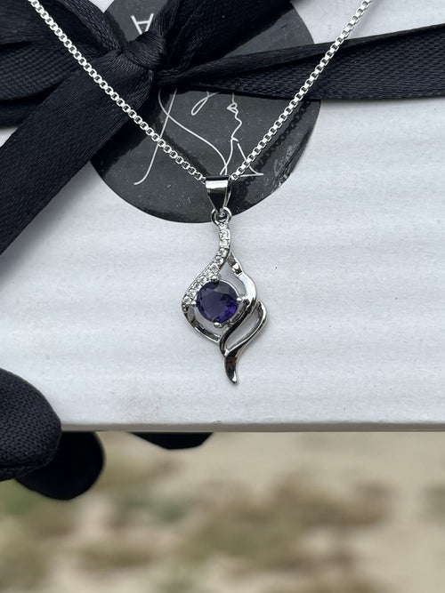 SOLIS Korean  Zircon Pendant | Premium Silver & Rhodium Finish