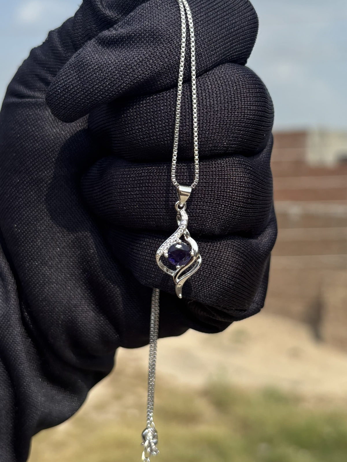 SOLIS Korean  Zircon Pendant | Premium Silver & Rhodium Finish
